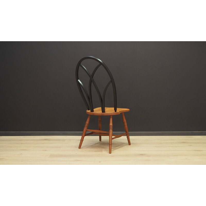 Ensemble de 4 chaises vintage en hêtre scandinaves années 1950