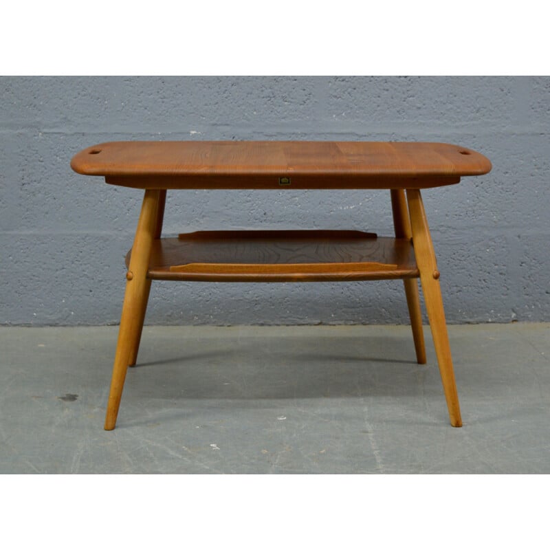 Vintage elm and beech coffee table by Ercol