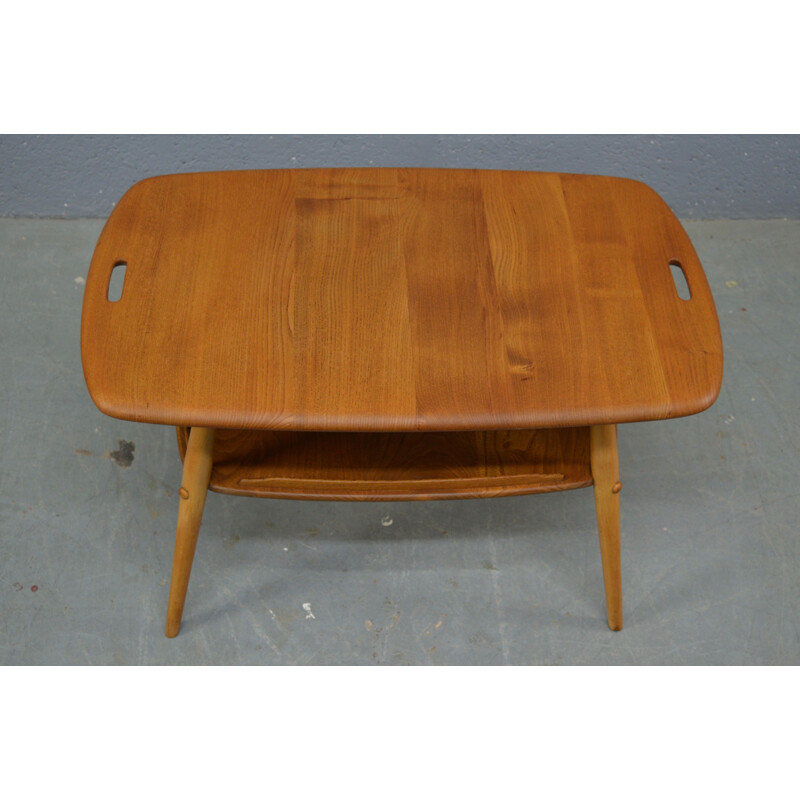 Vintage elm and beech coffee table by Ercol