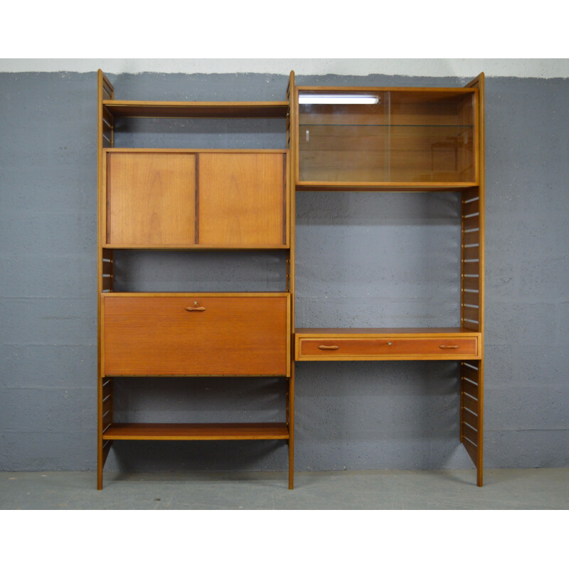 Vintage Ladderax Wall Unit in teak by Robert Heal 