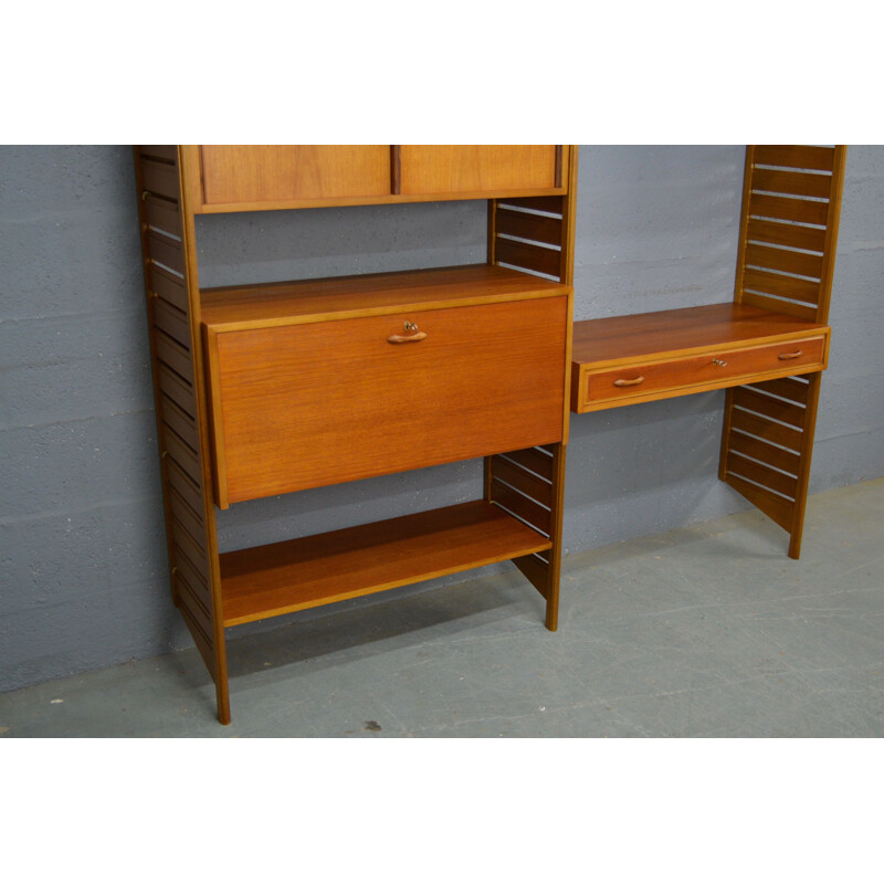 Vintage Ladderax Wall Unit in teak by Robert Heal 