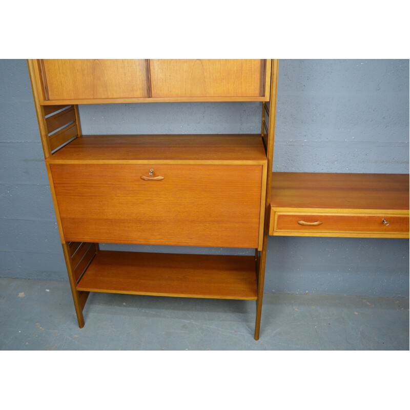 Vintage Ladderax Wall Unit in teak by Robert Heal 