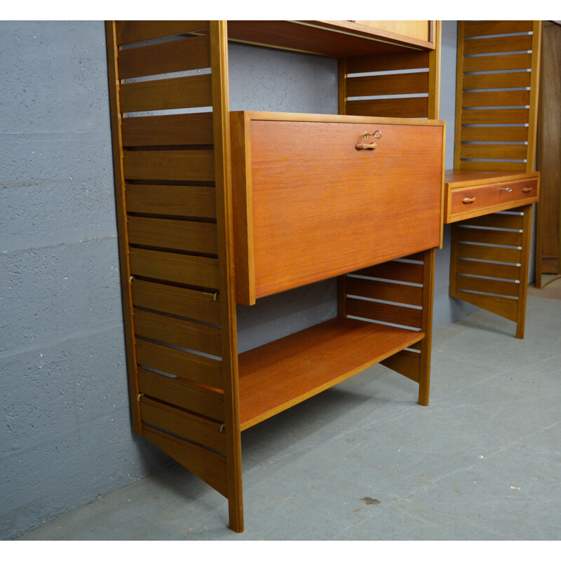 Vintage Ladderax Wall Unit in teak by Robert Heal 