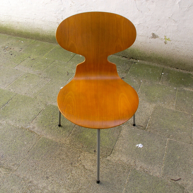 Beech and steel Fritz Hansen chair, Arne JACOBSEN - 1952