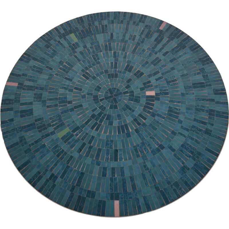 Table basse vintage de Berthold Muller Oerlinghausen en céramique et mosaïque 1970