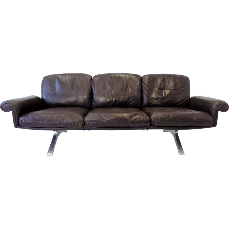 Vintage De Sede DS 31 sofa in brown leather 1960