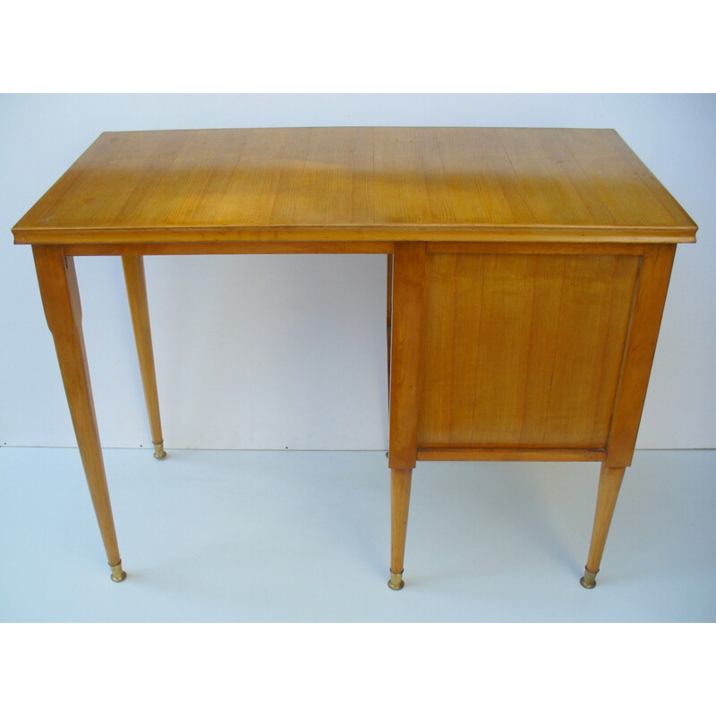 Vintage desk in beech wood - 1950s