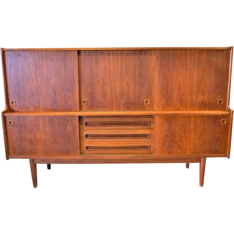 Vintage highboard in teak by Johannes Andersen Scandinavian 1960s