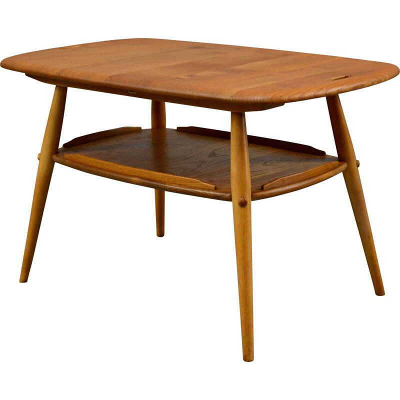 Vintage elm and beech coffee table by Ercol