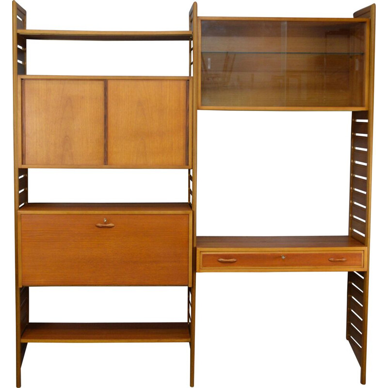 Vintage Ladderax Wall Unit in teak by Robert Heal 