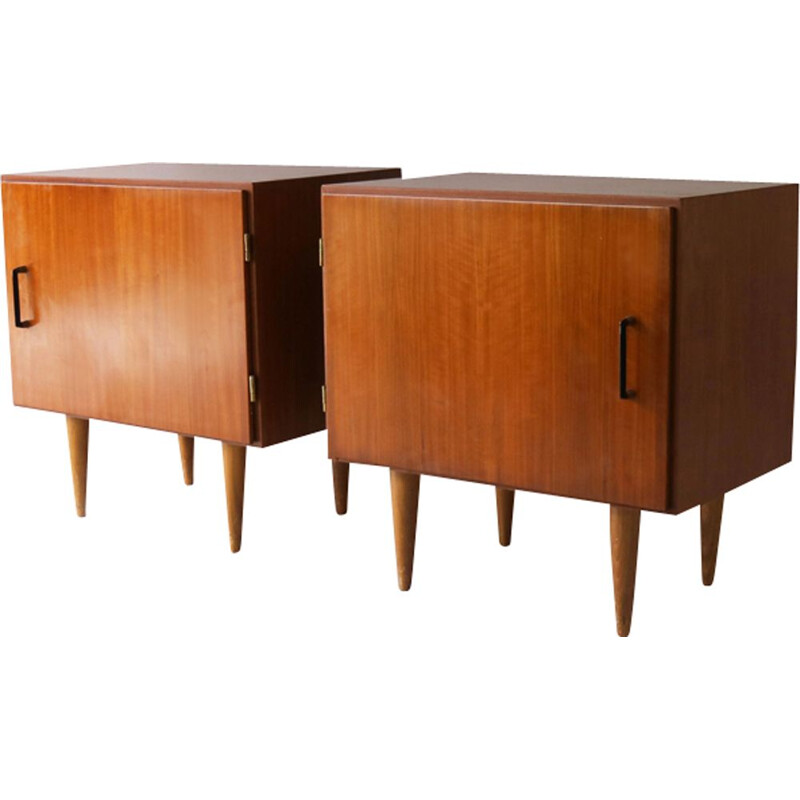 Pair of vintage bedside cabinets in teak 1960