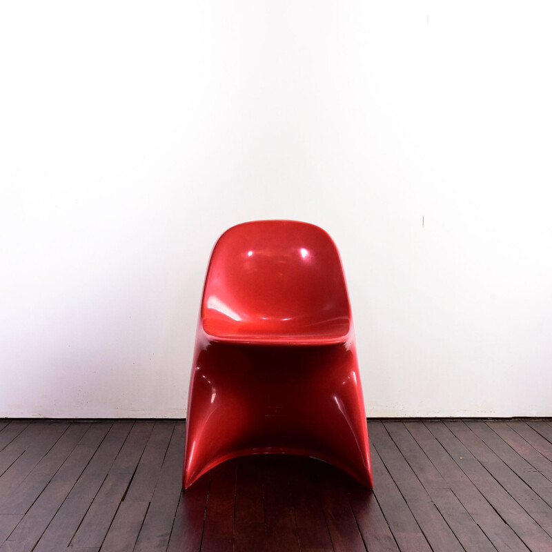 Ensemble de 2 chaises enfant vintage rouge Casalino 1 par Alexander Begge années 1970
