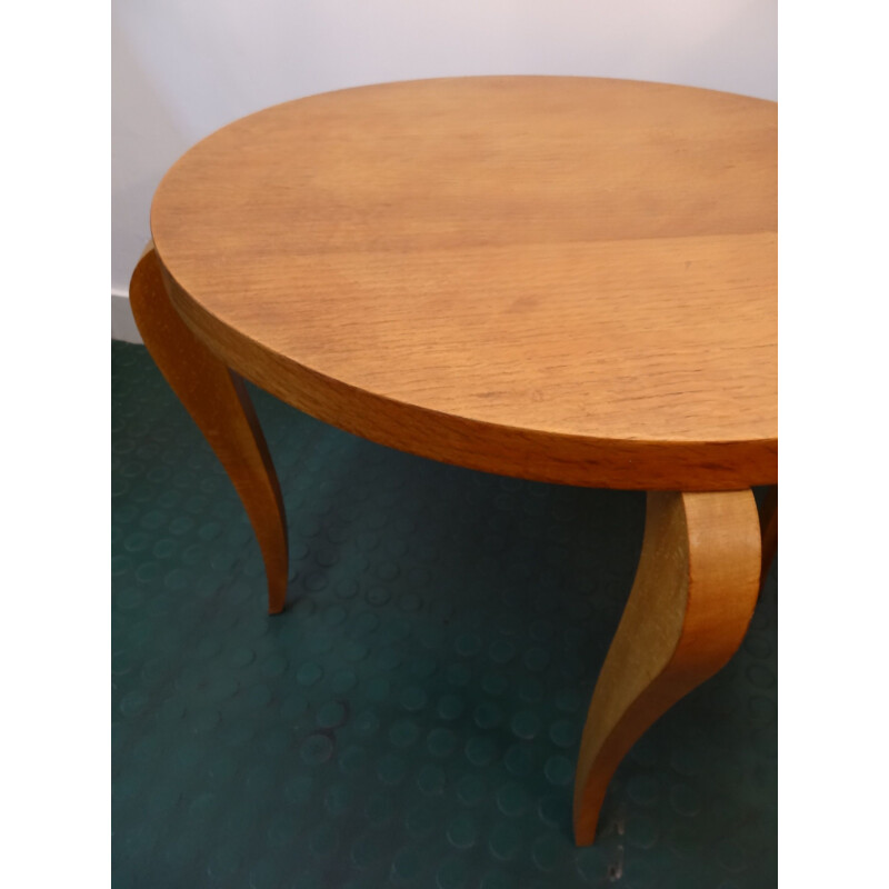 Vintage coffee round table in wood,1960