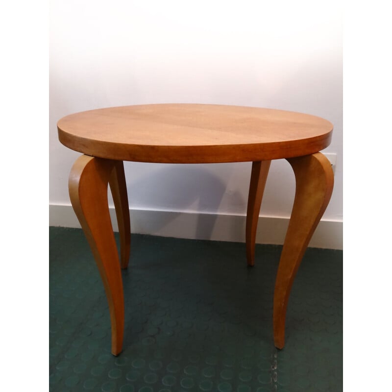 Vintage coffee round table in wood,1960