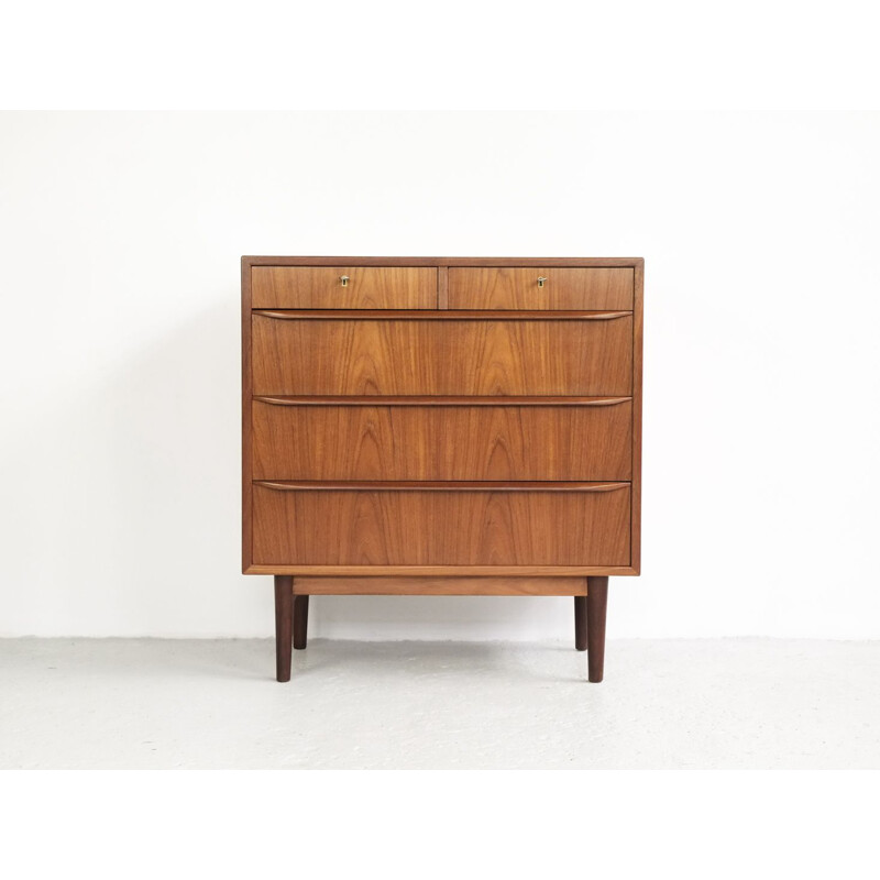 Vintage Danish chest of drawers in teak,1960