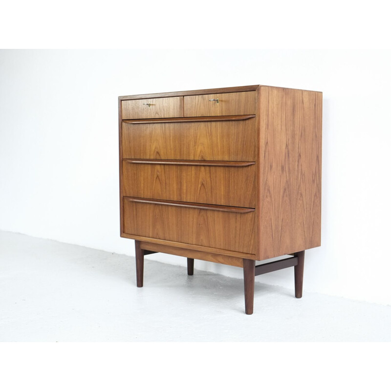 Vintage Danish chest of drawers in teak,1960