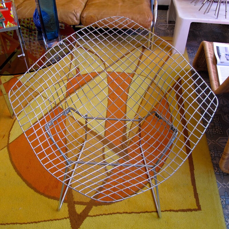 Paire de fauteuils en acier chromé Knoll, Harry BERTOIA - 1960