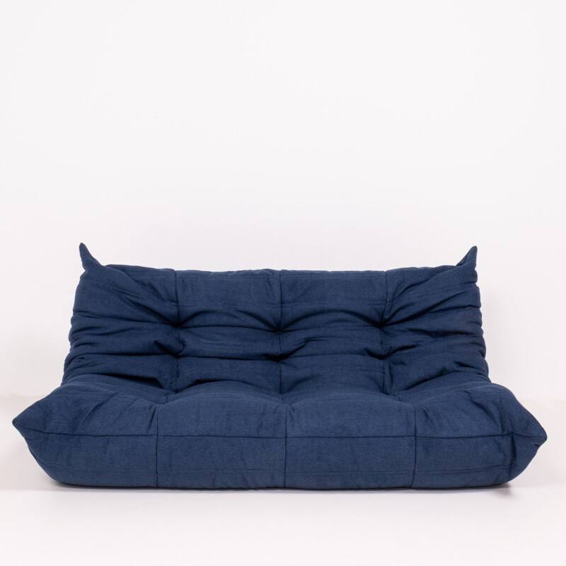 Vintage modular sofa blue and footstool by Michel Ducaroy for Roset line,1970