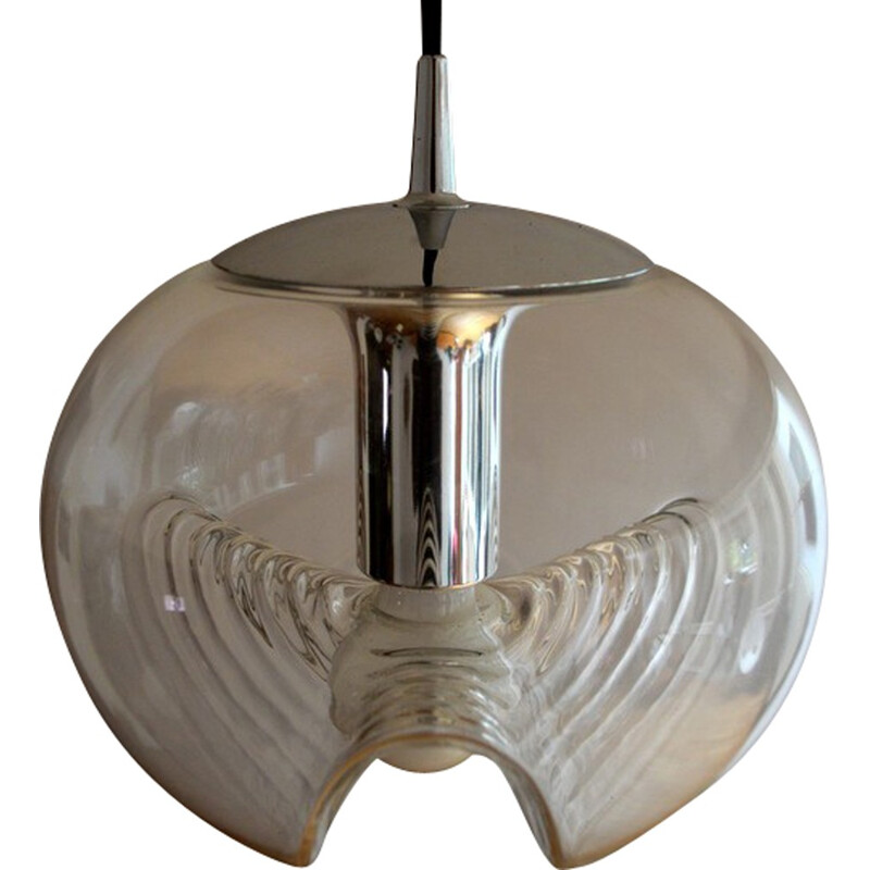 Vintage hanging lamp in glass - 1970s