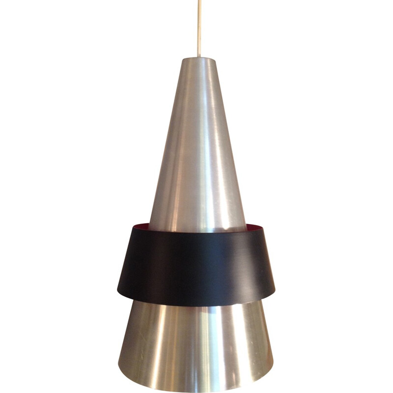 Fog and Morup hanging lamp in steel, Jo HAMMERBORG - 1960s