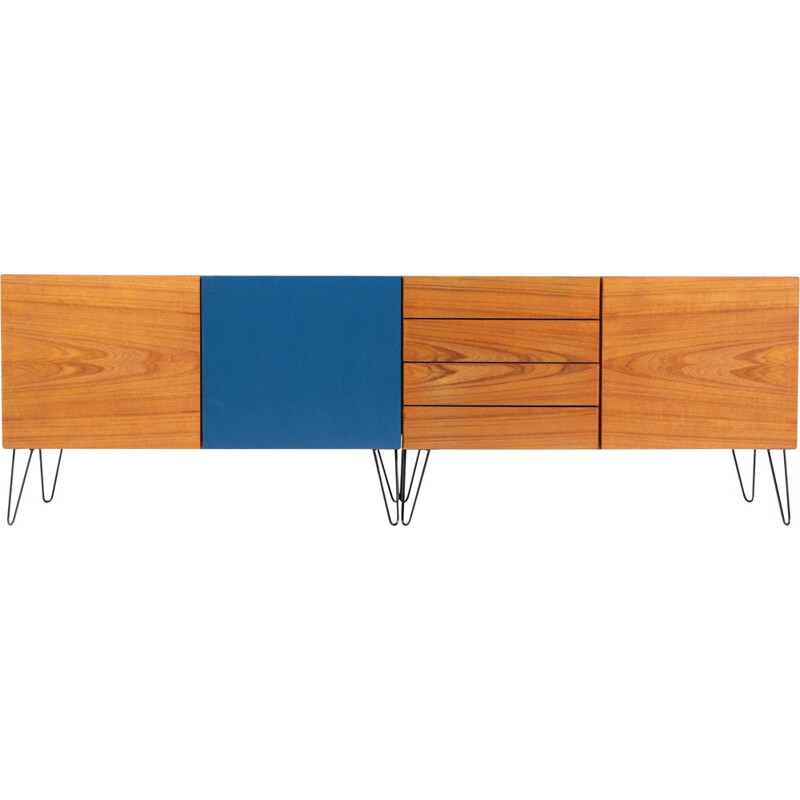 Pair of teak and metal Brande Mobelfabrik sideboards, Ib KOFOD-LARSEN - 1960s