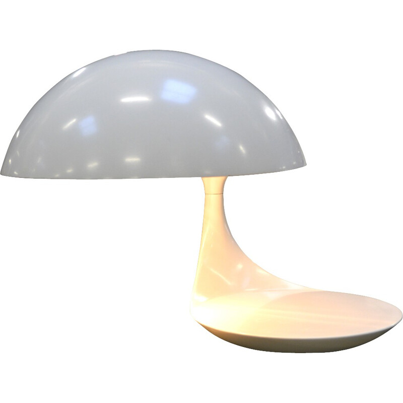 Lampe de table Cobra 629 en métal laqué blanc, Elio MARTINELLI - 1960