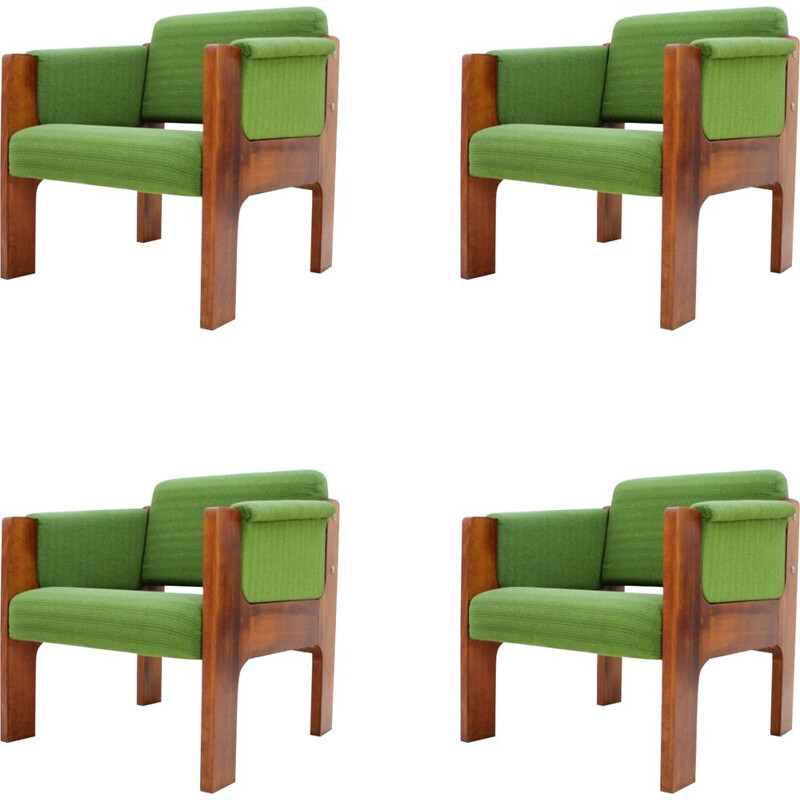 Ensemble de 4 fauteuils des années 70