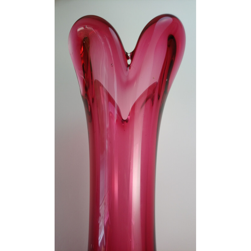 Large vintage Murano glass vase 1960 