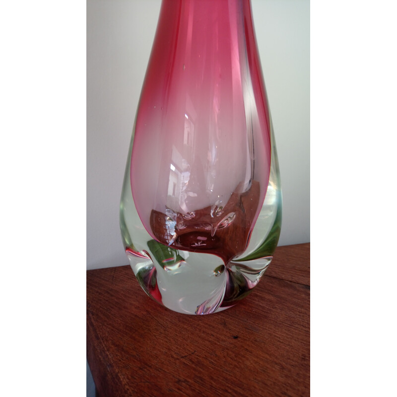 Large vintage Murano glass vase 1960 