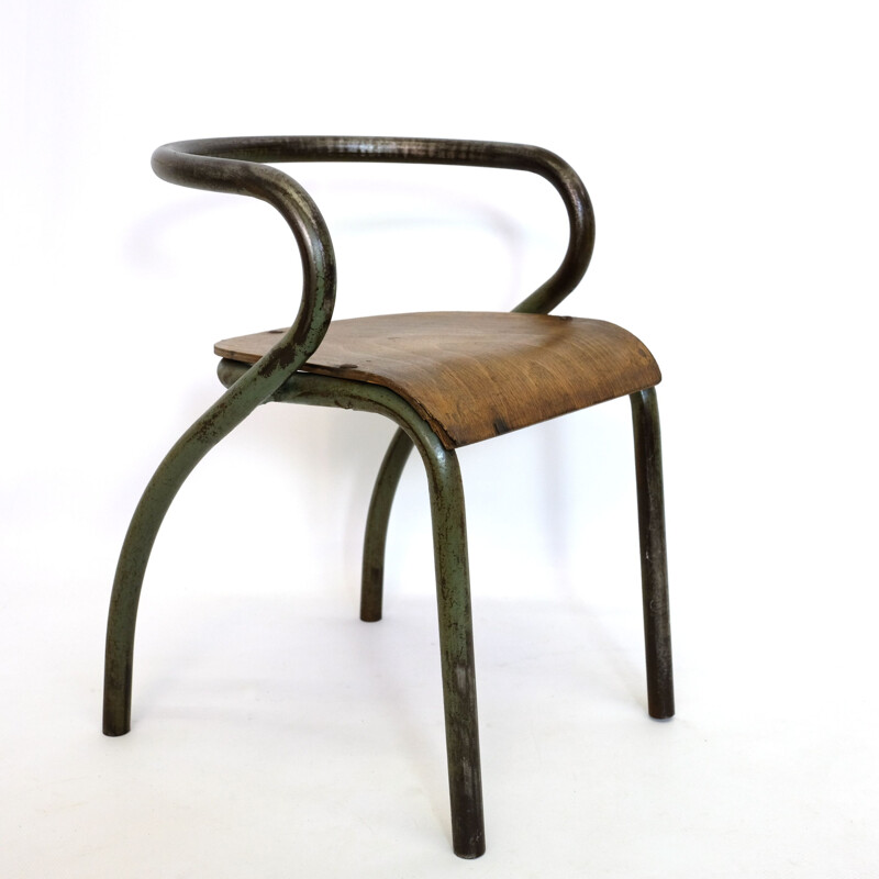 Set de 4 chaises vintage enfant par Jacques Hitier pour par Mobilor