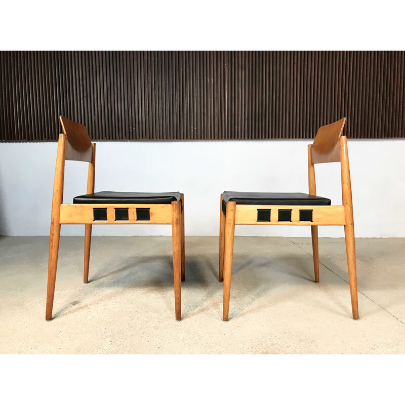 Ein Paar Vintage-Stühle Se 119 aus Sperrholz von Egon Eiermann für Wilde und Spieth, Deutschland 1958