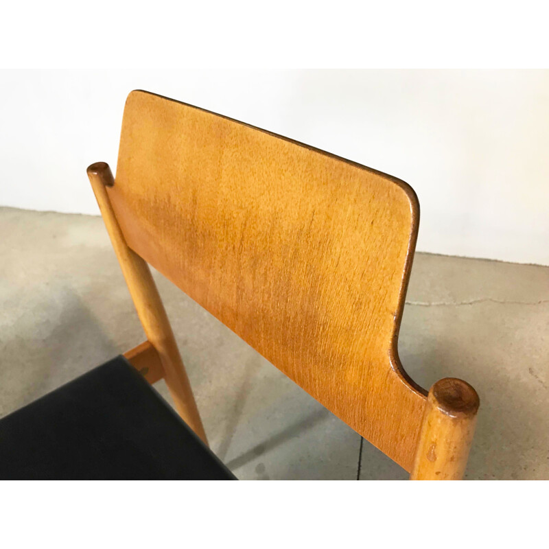 Pareja de sillas vintage de madera contrachapada Se 119 de Egon Eiermann para Wilde y Spieth, Alemania 1958