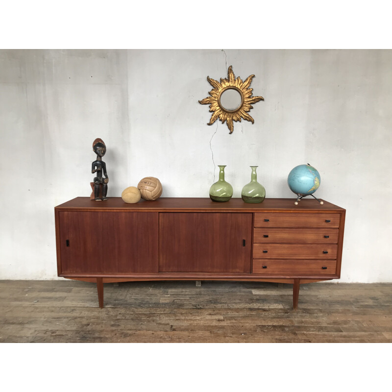 Vintage Scandinavian teak sideboard 1950