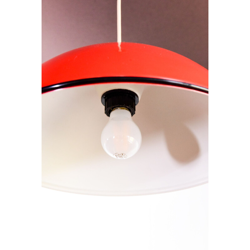 Vintage red pendant lamp Relemme by Achille Castiglioni