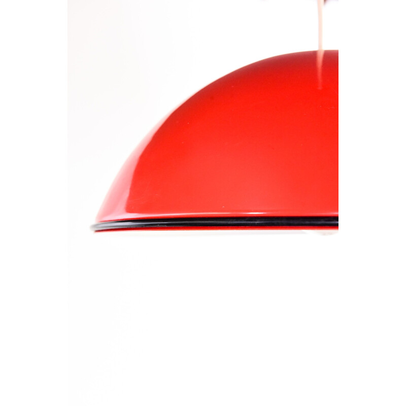 Vintage red pendant lamp Relemme by Achille Castiglioni