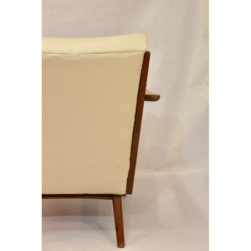 Vintage beige armchair Scandinavian 1960