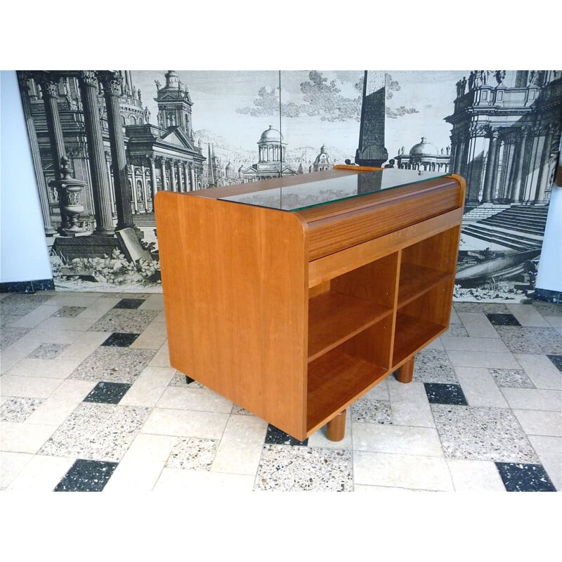 Vintage 804 Roll-Top Secretaire by Gianfranco Frattini for Bernini 1960