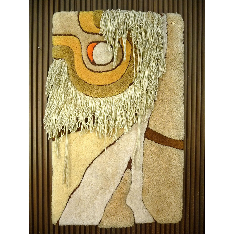 Vintage rug by Ewald Kroner for Schloss Hackhausen, Germany 1970