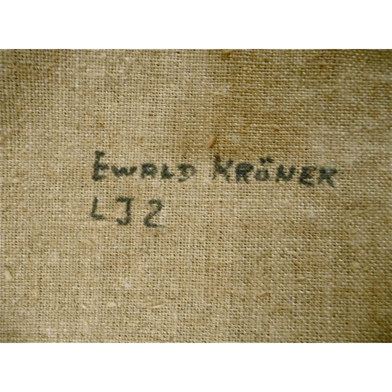 Vintage tapijt van Ewald Kroner voor Schloss Hackhausen, Duitsland 1970