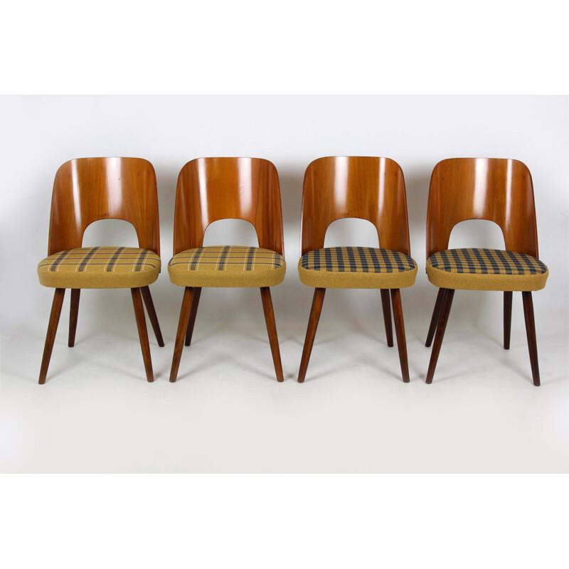 Ensemble de 4 chaises à repas vintage par Oswald Haerdtl pour Tatra, années 1960