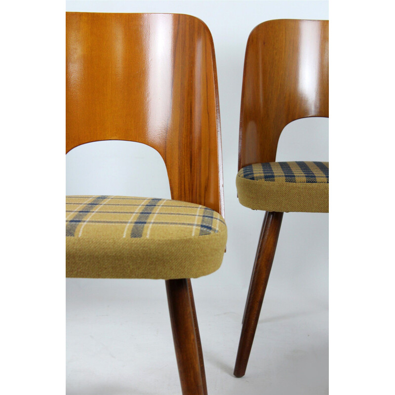 Ensemble de 4 chaises à repas vintage par Oswald Haerdtl pour Tatra, années 1960