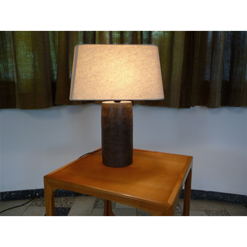 Vintage Table Lamp Brutalist Ceramic Scandinavian 1960s
