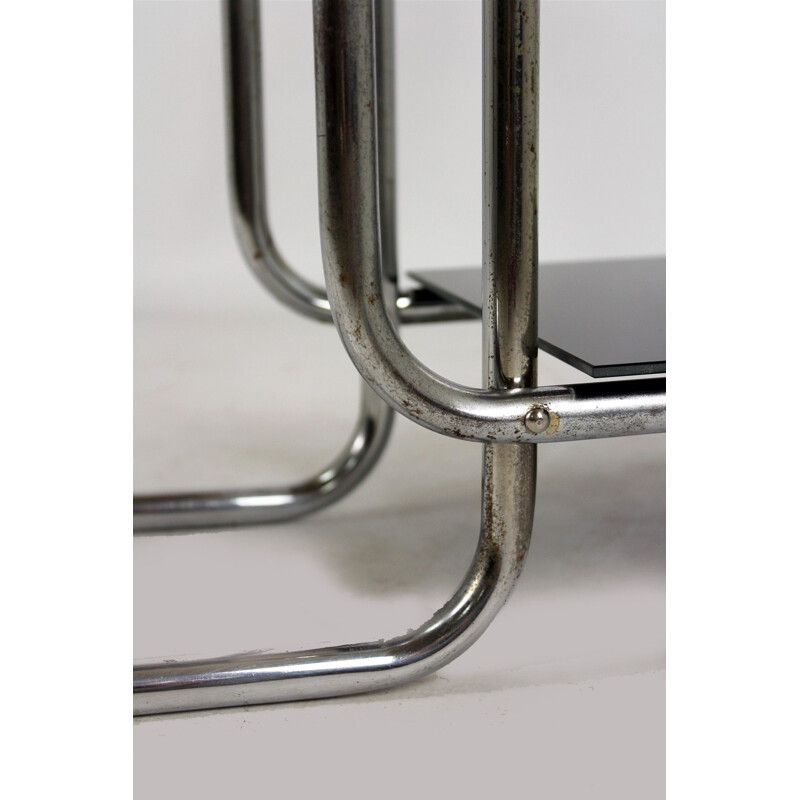 Vintage shelves chrome tubular steel Bauhaus 1940s 