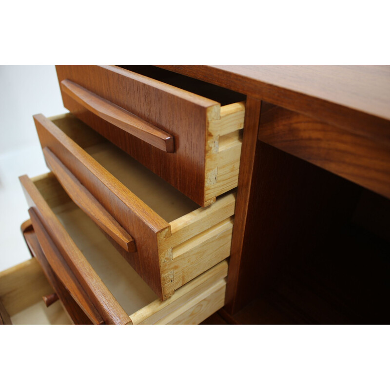 Vintage writing desk in teak Danish 1960s