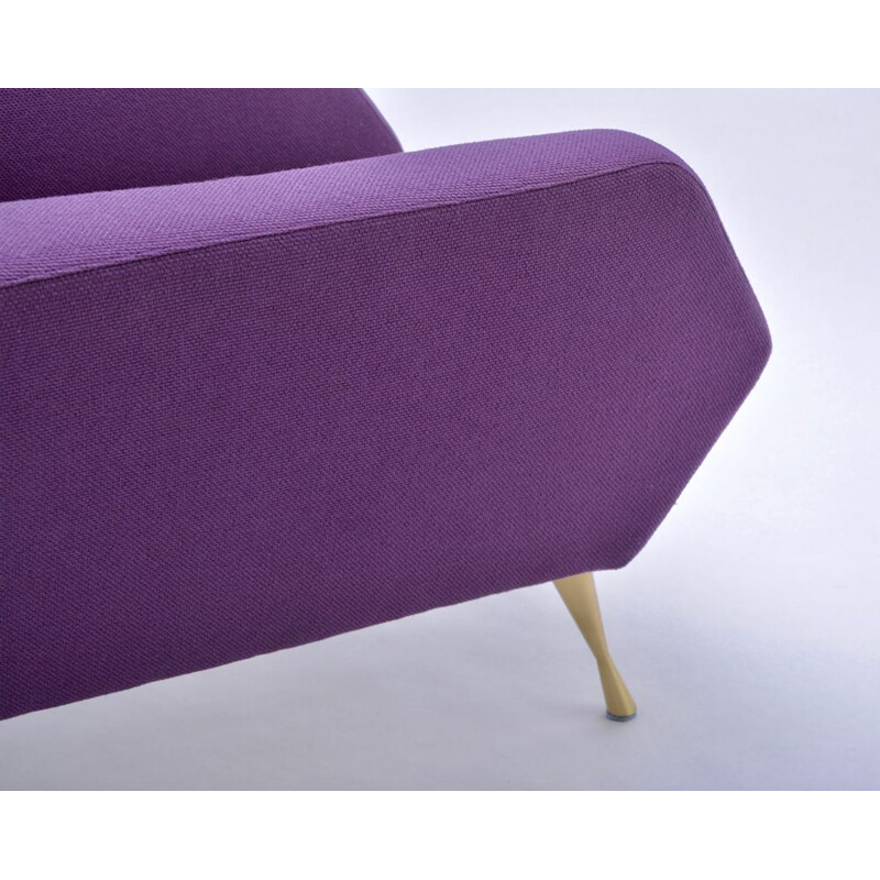 Vintage Lounge Chair Purple Italian 1950s 