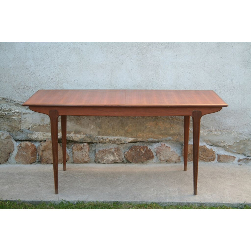 Vintage dining table extendable in teak Scandinavian 1960s