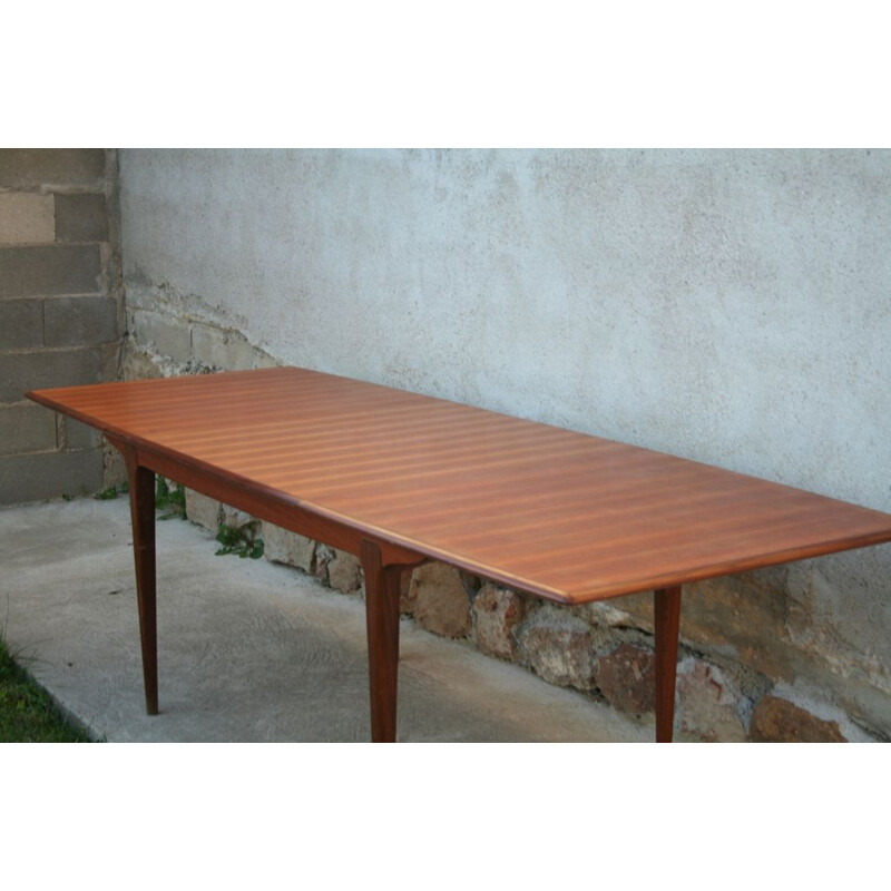 Vintage dining table extendable in teak Scandinavian 1960s