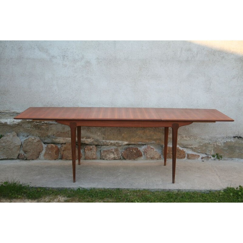 Vintage dining table extendable in teak Scandinavian 1960s