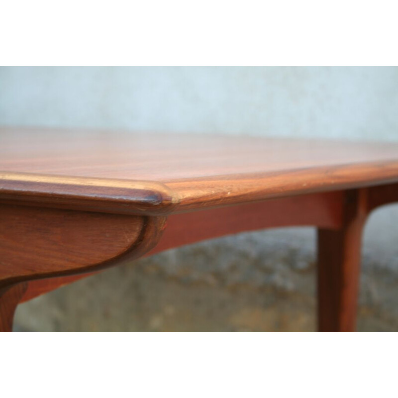 Vintage dining table extendable in teak Scandinavian 1960s