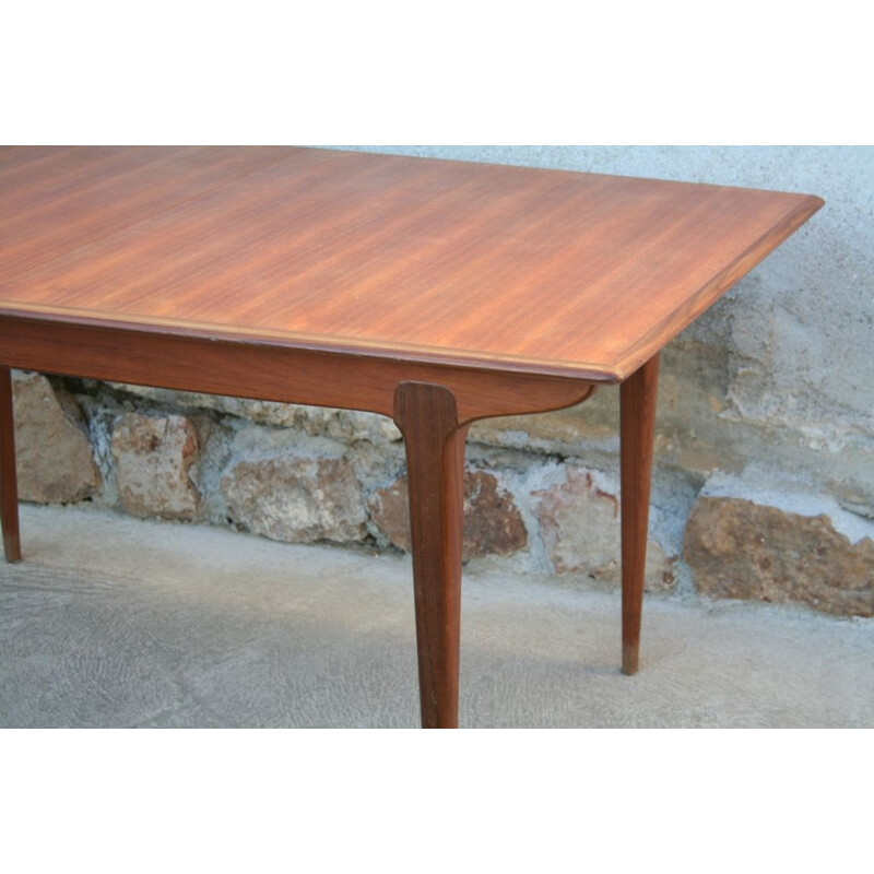 Vintage dining table extendable in teak Scandinavian 1960s